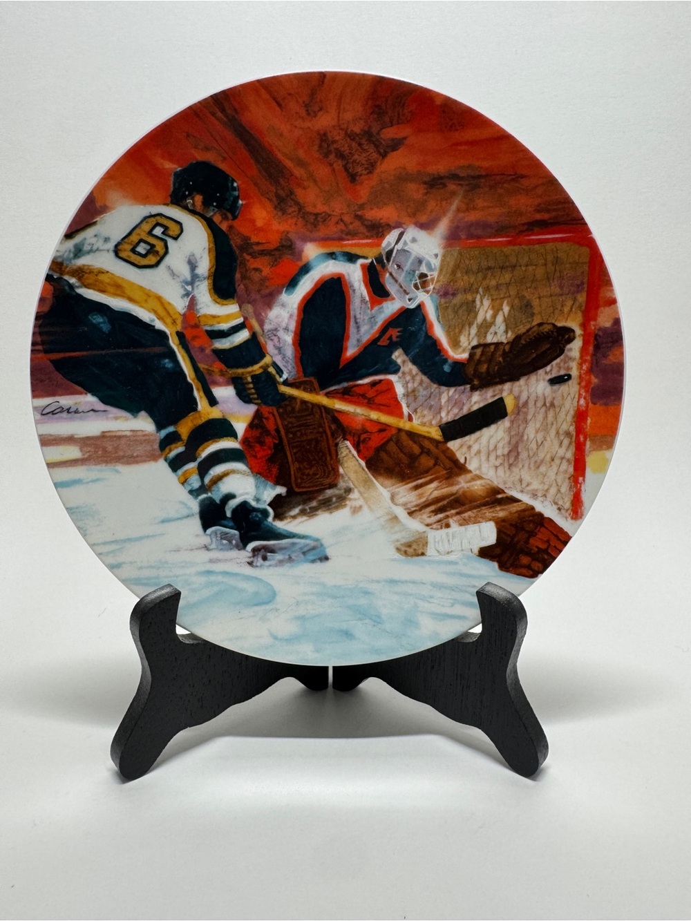 Vintage Avon Ice Hockey Ceramic Collectors Plate